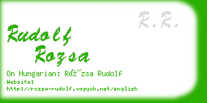 rudolf rozsa business card